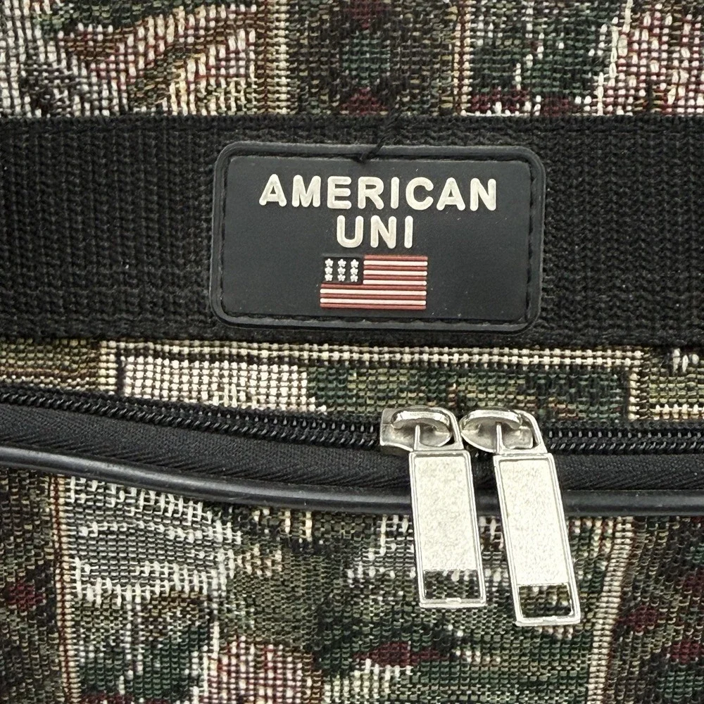 American‎ Uni Golf Scene Tapestry Tote Bag Front Zip Pocket Carryall